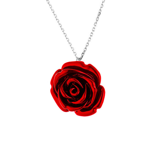 Collier Pendentif "RED ROSE"