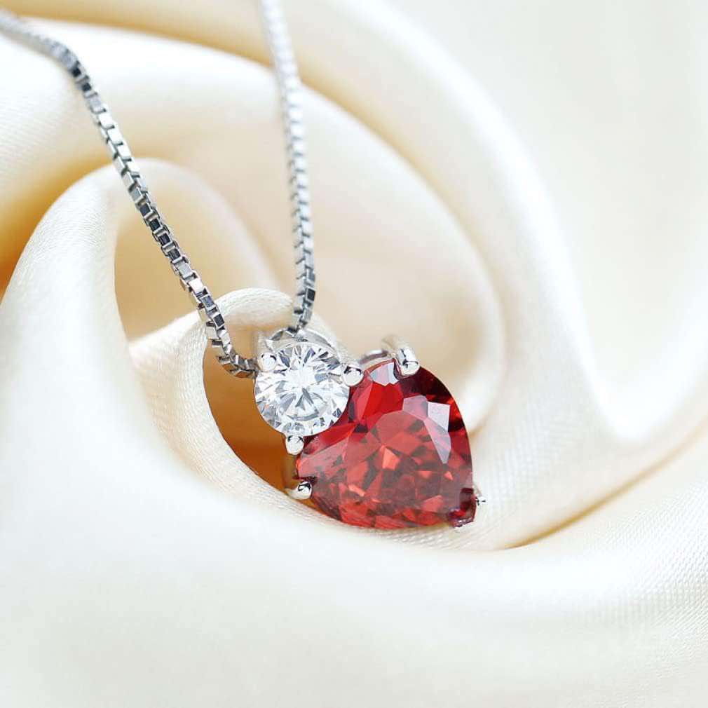 Collier COEUR de Cristal Rouge ❤️