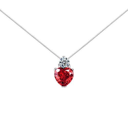 Collier COEUR de Cristal Rouge ❤️