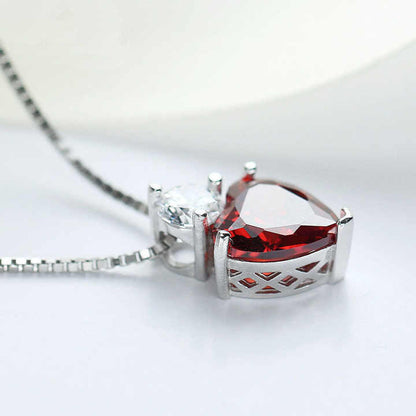 Collier COEUR de Cristal Rouge ❤️